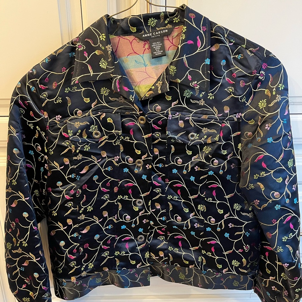 Anne Carson Floral Embroidered Jacket